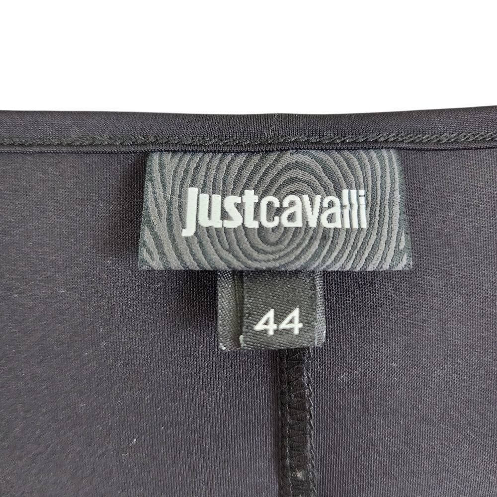 Just Cavalli Womens Animal Print Jersey‎ Knit Mini Dress Size Large Black Orange - Picture 4 of 13